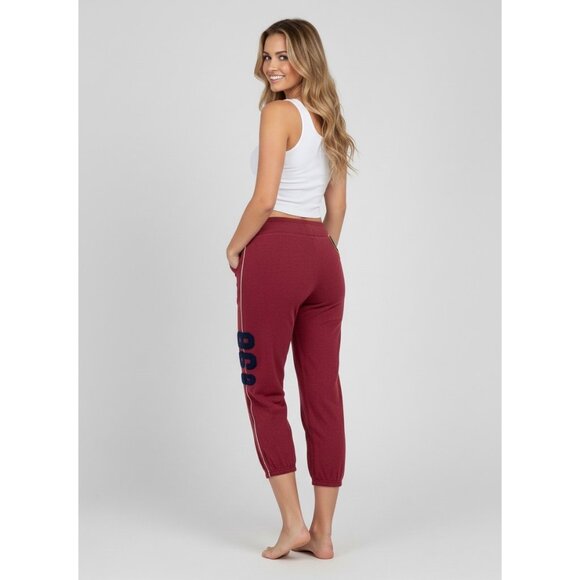 RARE Vtg VS PINK University Of Pink Cropped Logo Sweatpants | Y2K Athleisure XS - Picture 6 of 16